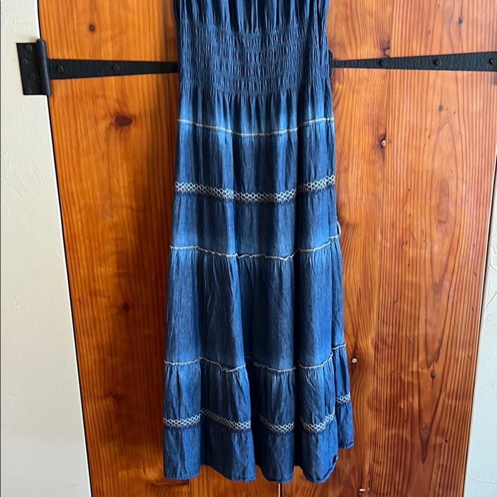 Blue Sleeveless Maxi Dress - Picture 6 of 14